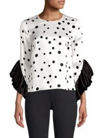 AMUR - FERN SILK POLKA DOT BLOUSE at Saks Fifth Avenue